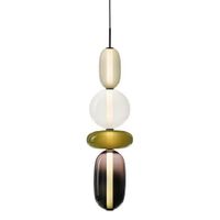 Bomma Pebbles Large Hanglamp - Configuratie 3 - Wit, groen - zwart