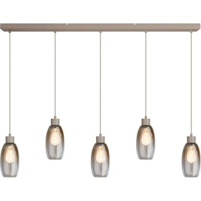 Masterlight Glazen hanglampOlive 5x Ø 12,5cm - zand - 2431-36-130-5-02-12