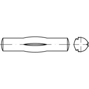 TOOLCRAFT TO-5438061 Geleidepen met middenkerf 4 mm Staal 100 stuk(s)