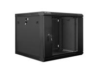 Lanberg 19'' 9U wandinbouwkast 600x600mm zwart (glazen deur)