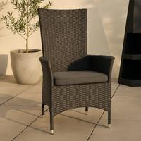 Nohr Verstelbare Tuinstoel 'Davinia' Wicker, kleur Zwart