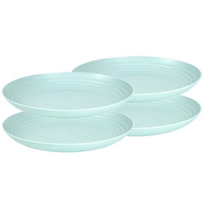 Plasticforte Rond bord/camping bord - Set van 4x stuks - D25 cm - mintgroen - kunststof