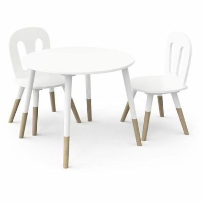 Set met kindertafel en stoelen Demeyere Wit