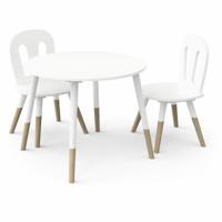 Set met kindertafel en stoelen Demeyere Wit