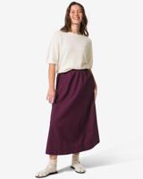 HEMA Damesrok Daisy A-lijn poplin bordeauxrood (bordeauxrood)