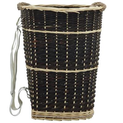 VidaXL Houtmand met draagriemen 50x44x58 cm natuurlijk wilgenhout