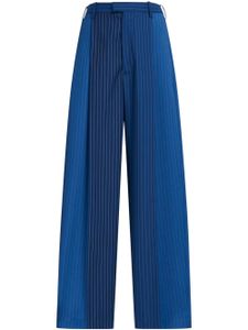 Marni pantalon droit à fines rayures - Bleu