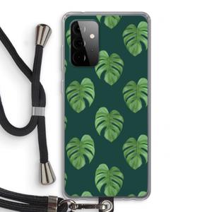 Monstera leaves: Samsung Galaxy A72 5G Transparant Hoesje met koord