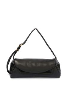 Jil Sander grand sac porté épaule Cannolo - Noir