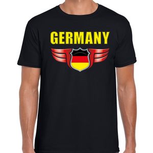 Germany landen t-shirt Duitsland zwart voor heren