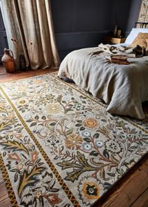 Morris & Co - Wilhelmina Linen Mustard 127401 - 250x350 cm Vloerkleed