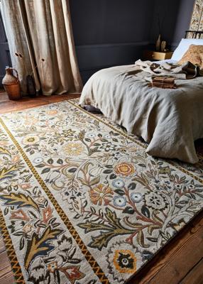 Morris & Co - Wilhelmina Linen Mustard 127401 - 140x200 cm Vloerkleed