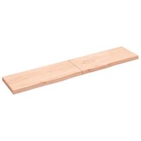 vidaXL Tafelblad 200x40x(2-6) cm onbehandeld massief eikenhout