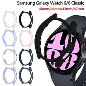 2-pak Horlogekast Compatibel met: Samsung Galaxy Watch 6 40/44mm / Watch 6 Classic 43/47mm Krasbestendig Robuust Bumper volledige dekking PC Horloge Deksel Lightinthebox