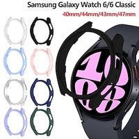 2-pak Horlogekast Compatibel met: Samsung Galaxy Watch 6 40/44mm / Watch 6 Classic 43/47mm Krasbestendig Robuust Bumper volledige dekking PC Horloge Deksel Lightinthebox - thumbnail
