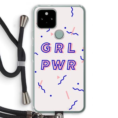 GRL PWR: Pixel 5 Transparant Hoesje met koord