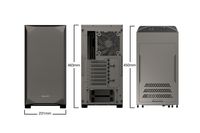 BeQuiet Pure Base 500 Windows Midi-tower PC-behuizing, Gaming-behuizing Metallic, Grijs 2 voorgeïnstalleerde ventilators, Zijvenster, Stoffilter, Geluidsdemping - thumbnail