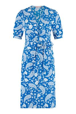 Kee Paisley dress - cobalt/offwhite - 07165