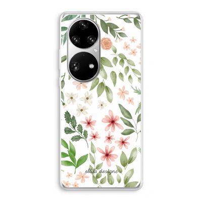 Botanical sweet flower heaven: Huawei P50 Pro Transparant Hoesje