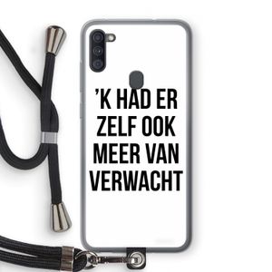 Meer verwacht: Samsung Galaxy A11 Transparant Hoesje met koord