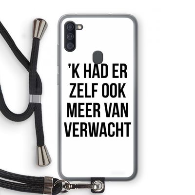 Meer verwacht: Samsung Galaxy A11 Transparant Hoesje met koord