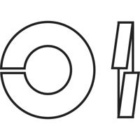 TOOLCRAFT B4 D127-A2 194681 Veerring Binnendiameter: 4.1 mm M4 DIN 127 RVS A2 100 stuk(s) - thumbnail