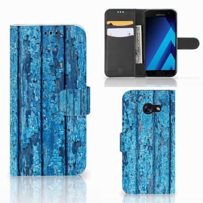 Samsung Galaxy A5 2017 | Book Style Case | Wood Blue