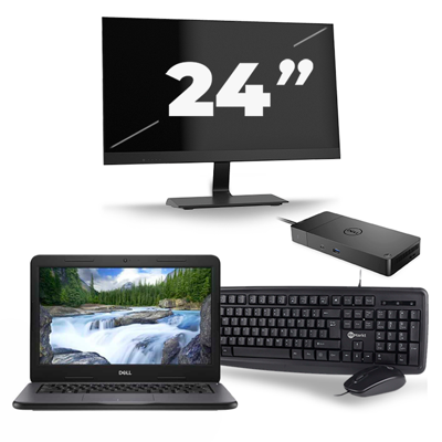 Dell Latitude 3310 - Intel Core i3-8e Generatie - 13 inch - 8GB RAM - 256GB SSD - Windows 11 + 1x 24 inch Monitor