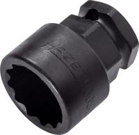 HAZET Krachtdopsleutel 900SZ6-22 · 1/2 inch (12,5 mm) vierkant hol, 24 mm buitenzeskant · Buitentwaalfkant tractieprofiel · SW 22 mm