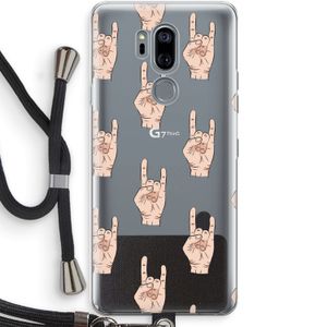 Rock: LG G7 Thinq Transparant Hoesje met koord