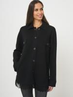 Vest met franjezoom van merinowol