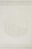Vloerkleed Elio Japandi - Moderne laagpolig met hoog-diepteeffect zacht abstract geometrisch design Crème-140 x 200 cm