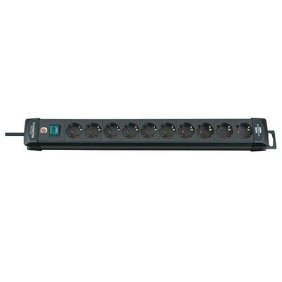 Brennenstuhl 1951100100 PDU Stekkerdoos | 10 sockets | met Schakelaar | 3 meter | Zwart