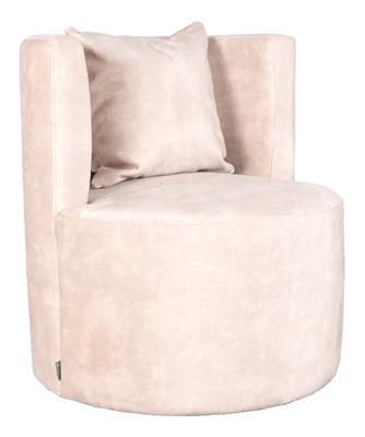 LABEL51 Fauteuil 'Evy' 65cm, Velvet, kleur Naturel
