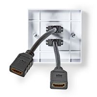 Nedis CVGP34955WT wandcontactdoos voor 2x HDMI female - thumbnail