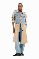 Hybride denim trenchcoat - BROWN - S