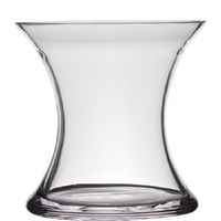 Transparante stijlvolle x-vormige vaas/vazen van glas 19 x 19 cm