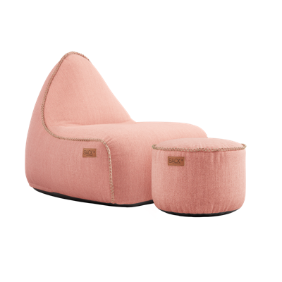 SACKit Cobana zitzak en poef Rose