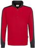 Hakro 476 Zip sweatshirt Contrast MIKRALINAR® - Red/Anthracite - 4XL