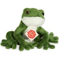 Hermann Teddy Knuffeldier Kikker - zachte pluche stof - groen - 15 cm