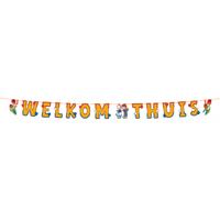 PartyXplosion Welkom Thuis letterslinger - Rood/Wit/Blauw - 3 m - papier