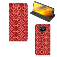 Xiaomi Poco X3 Pro | Poco X3 Hoesje met Magneet Batik Rood