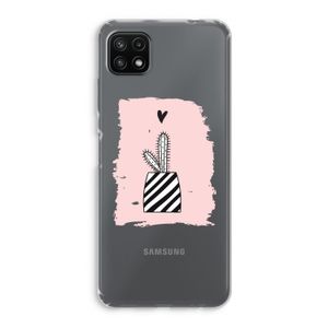 Zwart-wit cactus: Samsung Galaxy A22 5G Transparant Hoesje