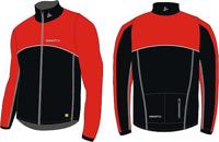 Craft Thermo Schaatsjack windstopper flatlock zwart/rood unisex
