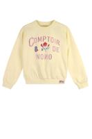 NoNo zomer sweater meisjes - geel - borduursel - Konono