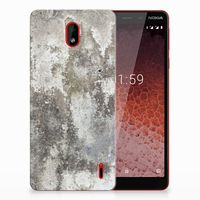 Nokia 1 Plus TPU Siliconen Hoesje Beton Print