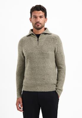 No- Excess Pullover Wing Collar Half Zip Soft Woolblend 29210 Trui 015 Sand