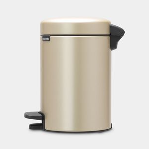 Brabantia newIcon pedaalemmer 3 liter met kunststof binnenemmer - Champagne