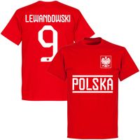 Polen Lewandowski 9 Team T-Shirt