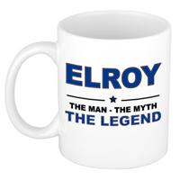 Elroy cadeau mok - man myth legend - naam koffiemok - 300 ml - collega - vaderdag